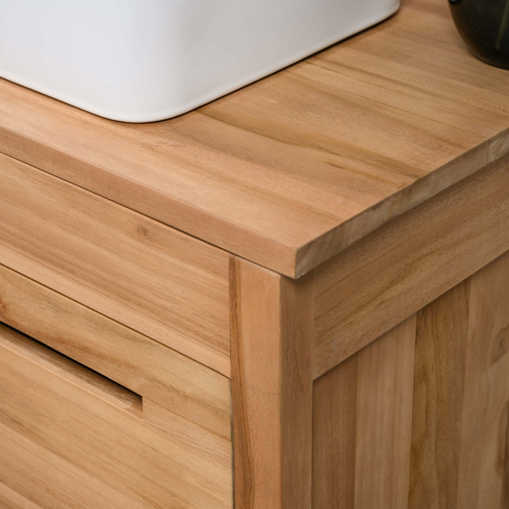 Meuble de salle de bain en teck 140 cm - Wanda collection