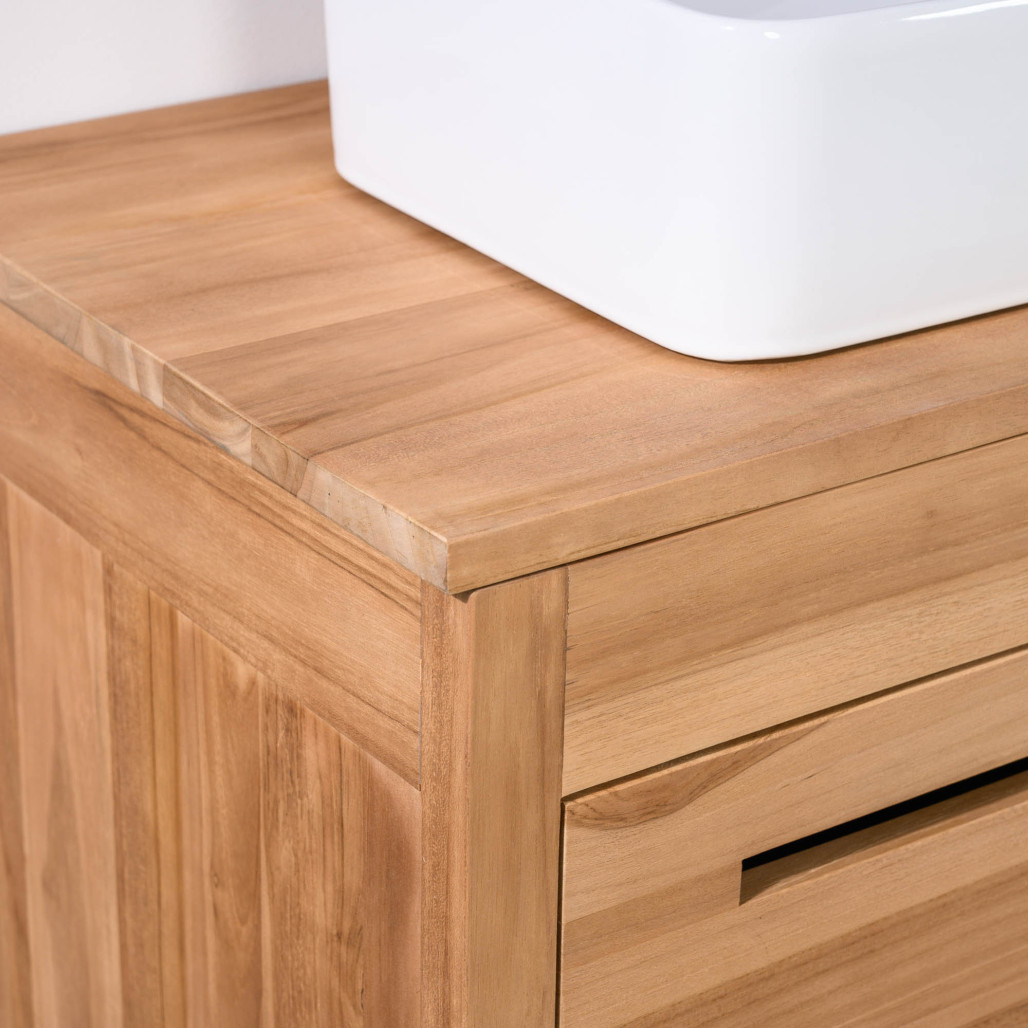 Meuble de salle de bain en teck 140 cm - Wanda collection