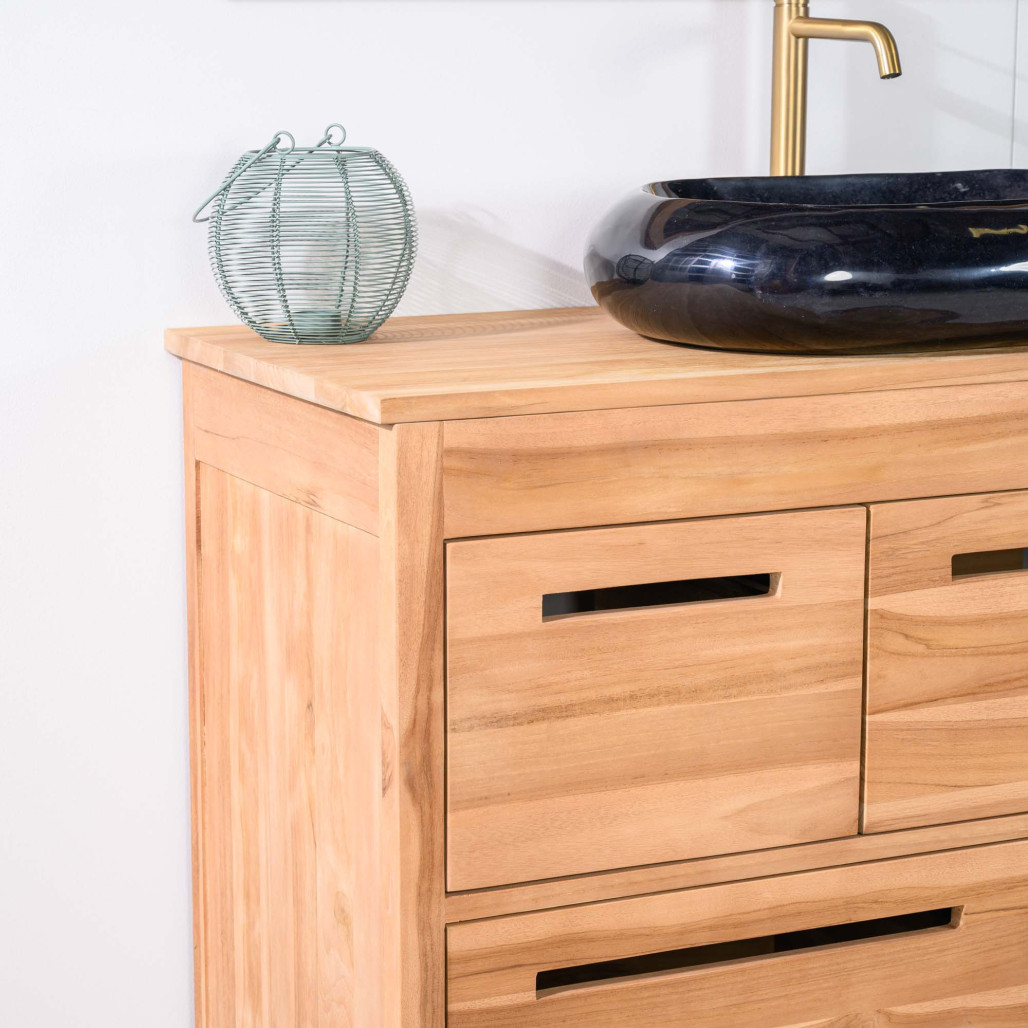 Meuble salle de bain en teck 120 cm - Wanda collection