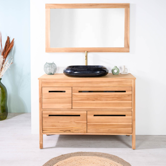 Meuble salle de bain en teck 120 cm - Wanda collection