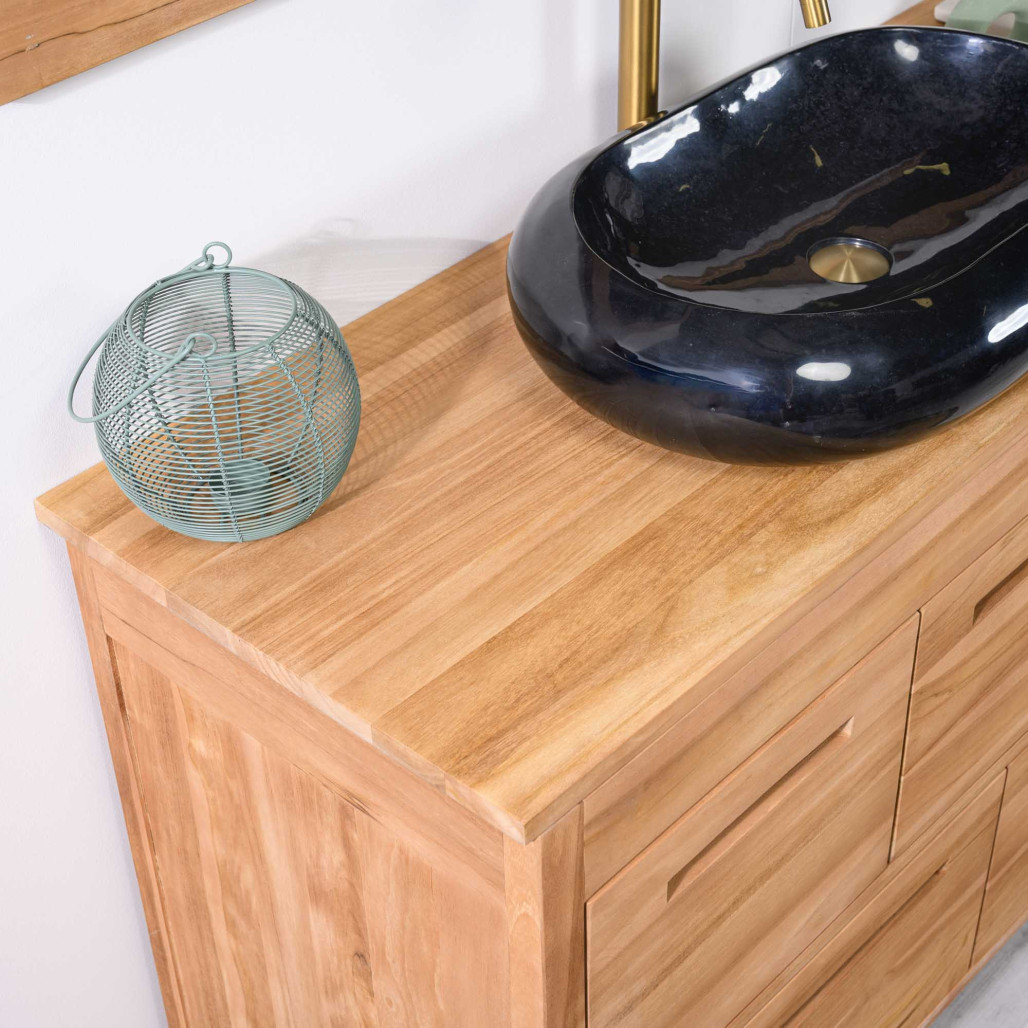 Meuble salle de bain en teck 120 cm - Wanda collection