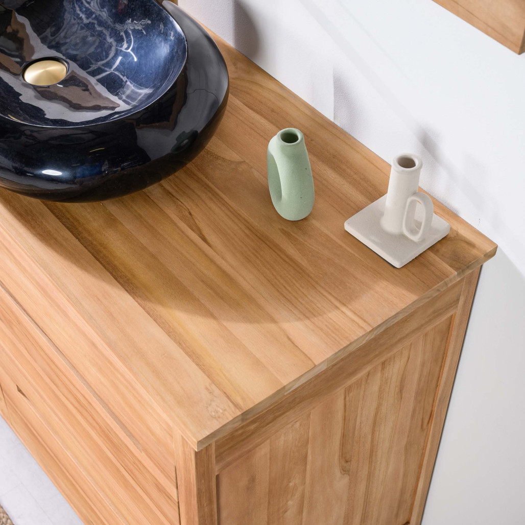 Meuble salle de bain en teck 120 cm - Wanda collection