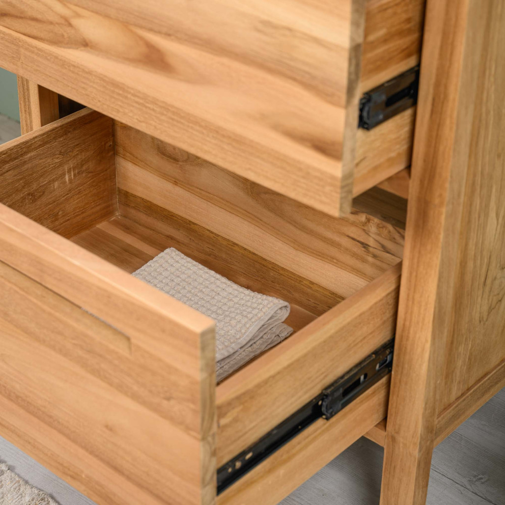 Meuble en teck avec vasque 60 cm - Salle de bain - Wanda collection