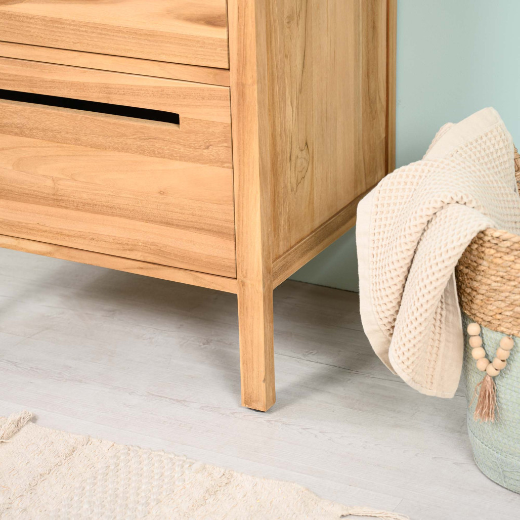 Meuble en teck avec vasque 60 cm - Salle de bain - Wanda collection