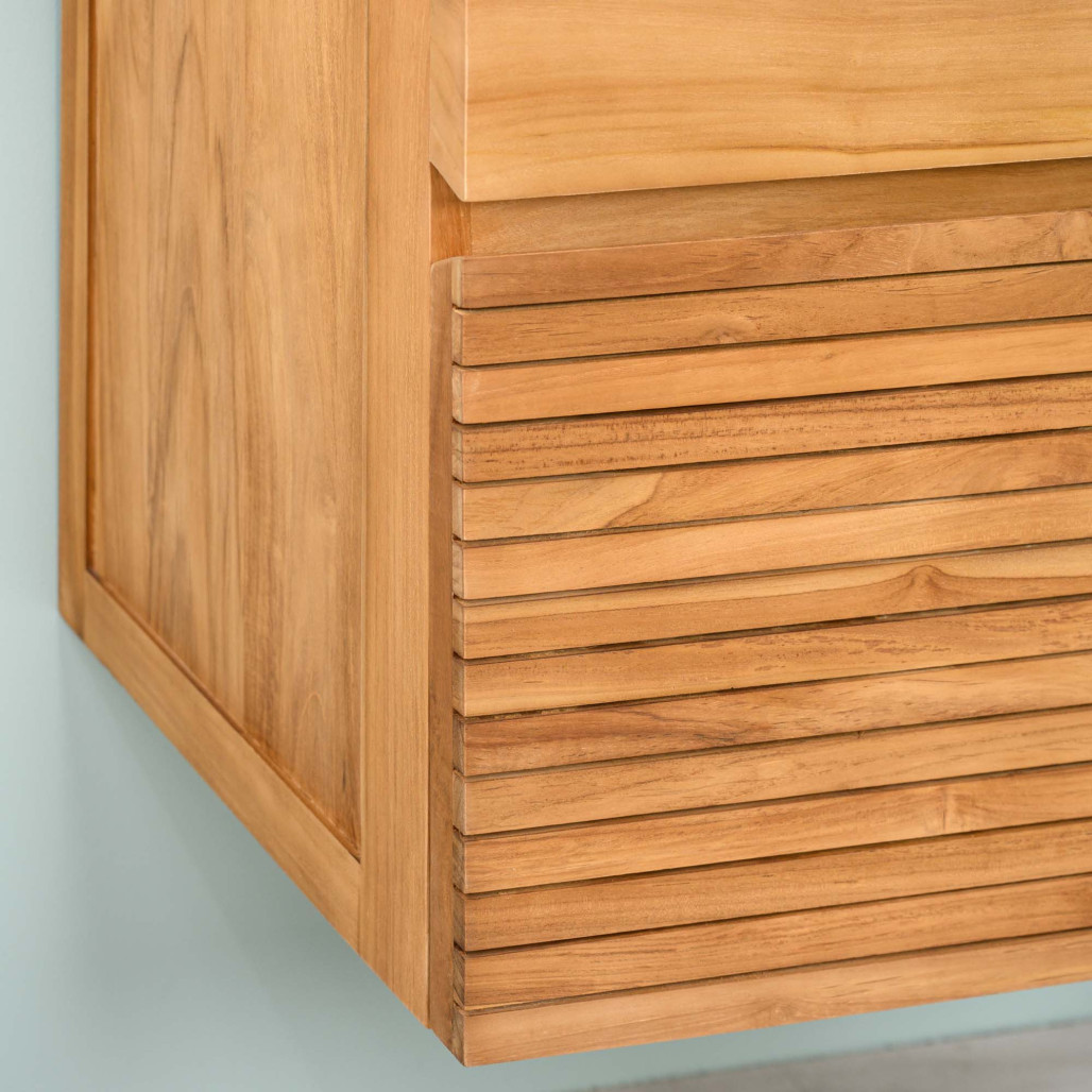 Meuble en teck suspendu 90 cm - Salle de bain - Wanda collection