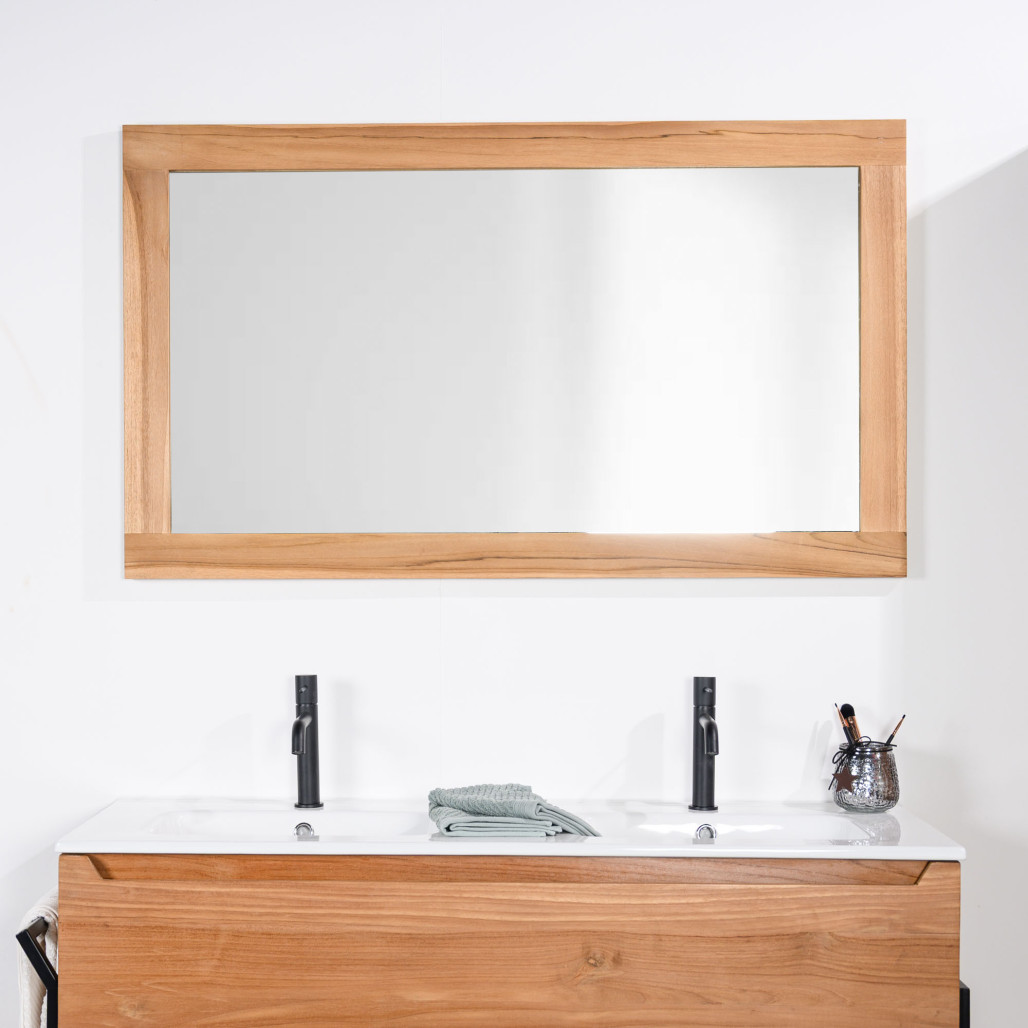 Miroir salle de bain en teck - Wanda collection