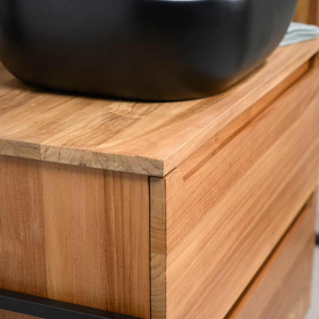 Meuble salle de bain en teck Vila 80 cm- Wanda collection