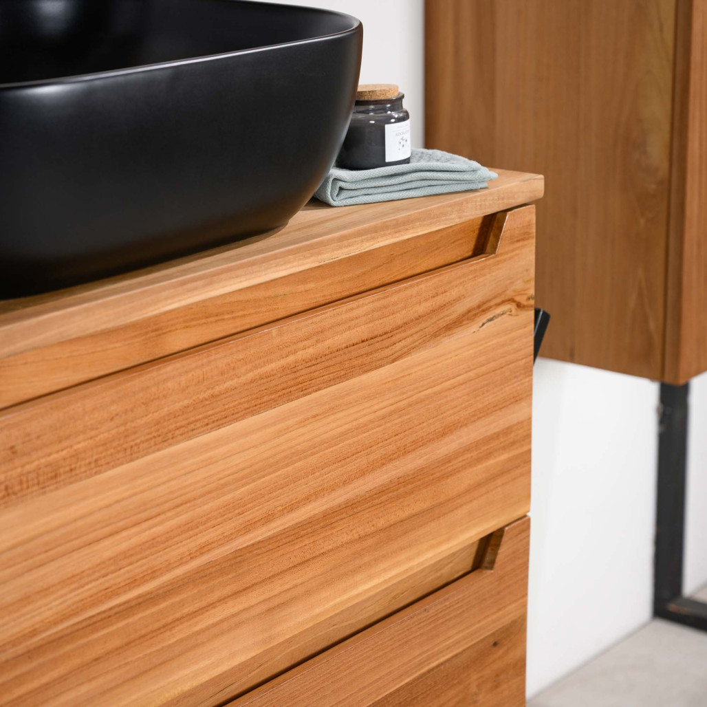 Meuble salle de bain en teck Vila 80 cm- Wanda collection