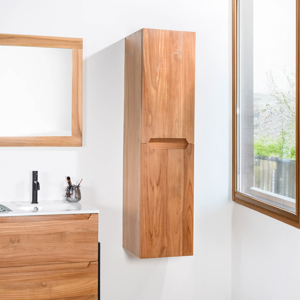 Colonne suspendue de Salle de bain en Teck Vila - Wanda Collection