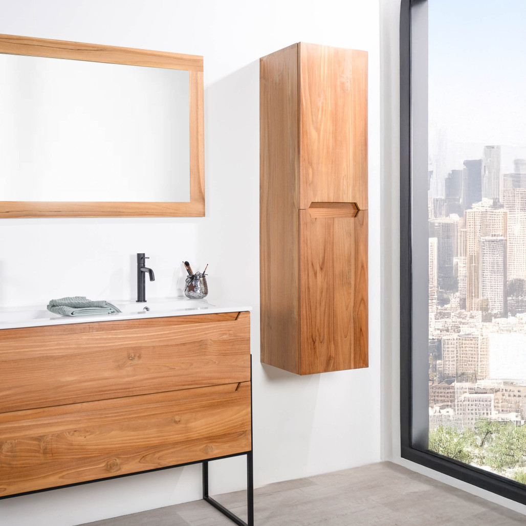 Colonne suspendue de Salle de bain en Teck Vila - Wanda Collection