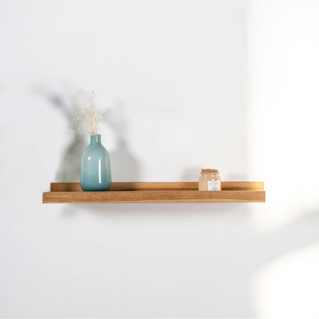 Tablette étagère Helvine salle de bain en teck massif 60cm Tablette étagère Helvine salle de bain en teck massif 60cm