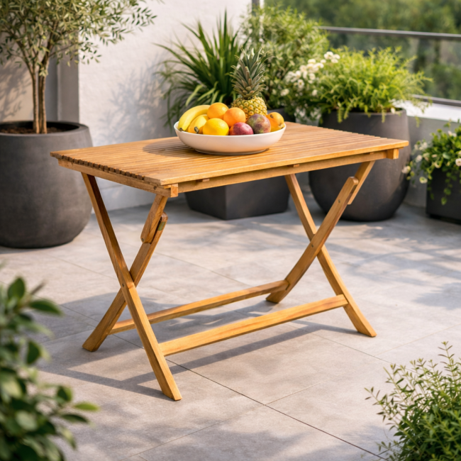 Table de jardin pliante 120 cm Janis