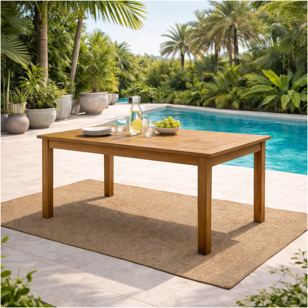 Table de jardin en teck massif 150 Frida Table de jardin en teck massif 150 Frida