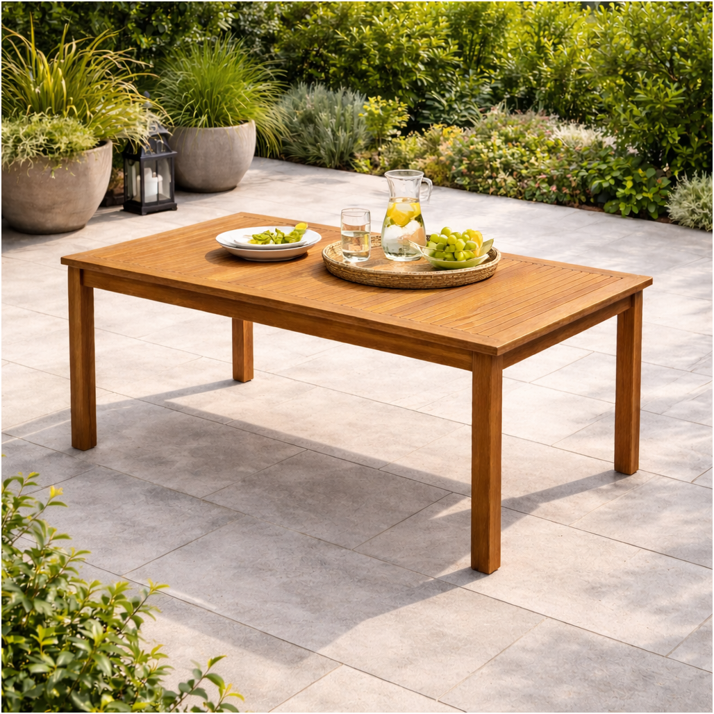 Table de jardin en teck massif 200 Frida Table de jardin en teck massif 200 Frida