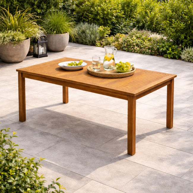 Table de jardin en teck massif 200 Frida