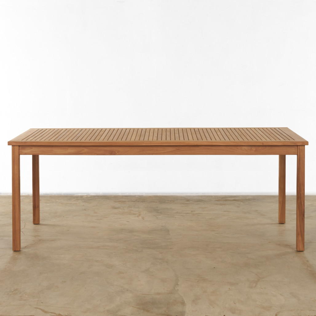 Ensemble table de jardin en teck Frida 200 et 6 chaises Tosca - Wanda Collection