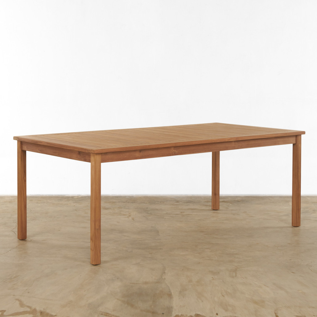 Ensemble table de jardin en teck Frida 200 et 6 chaises Audrey - Wanda Collection