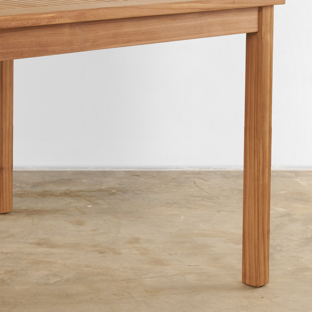 Ensemble table de jardin en teck Frida 200 et 6 chaises Audrey - Wanda Collection