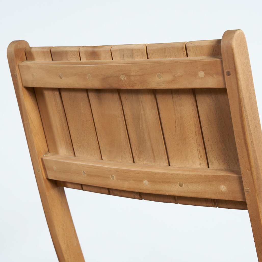 Ensemble table de jardin en teck Frida 150 et 6 chaises Tosca - Wanda Collection