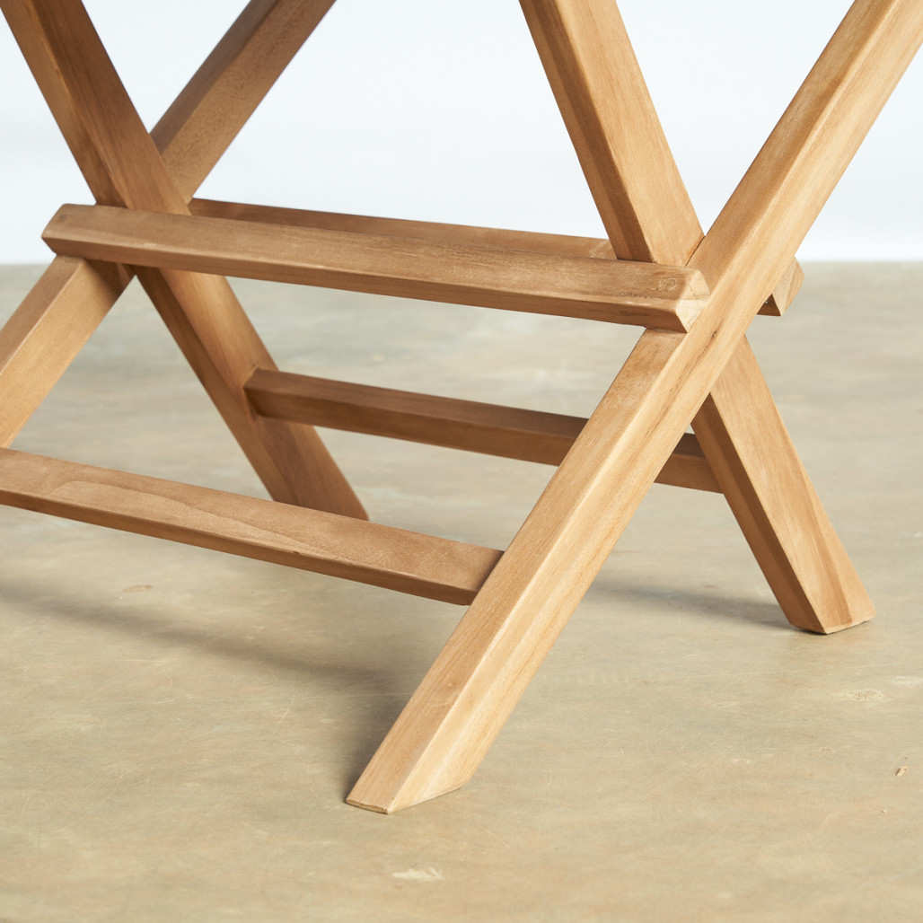 Ensemble table de jardin en teck Frida 200 et 6 chaises Helza - Wanda Collection
