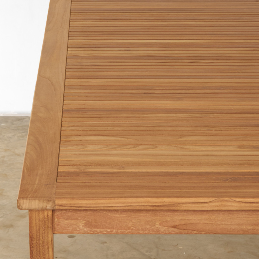 Ensemble table de jardin en teck Frida 200 et 6 chaises Helza - Wanda Collection