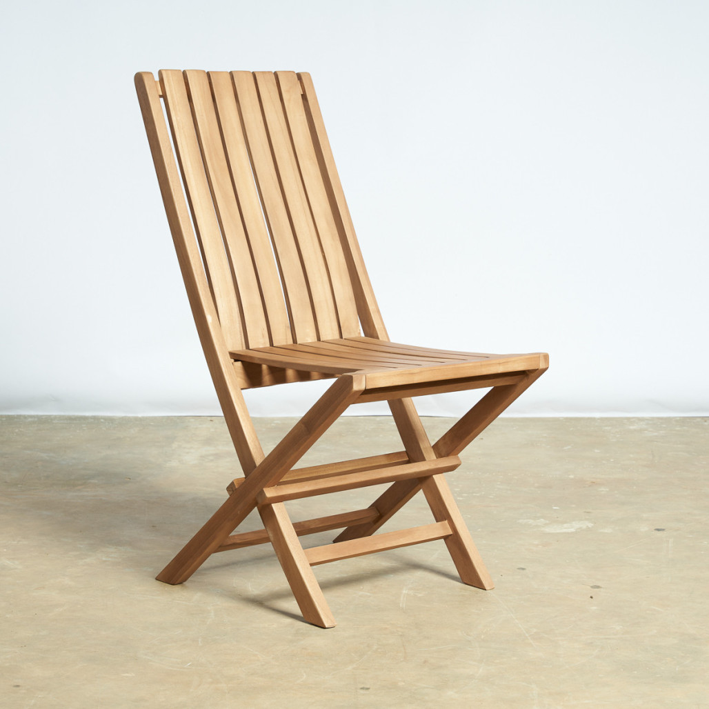 Ensemble table de jardin en teck Nina 160/210 et 6 chaises Helza - Wanda Collection