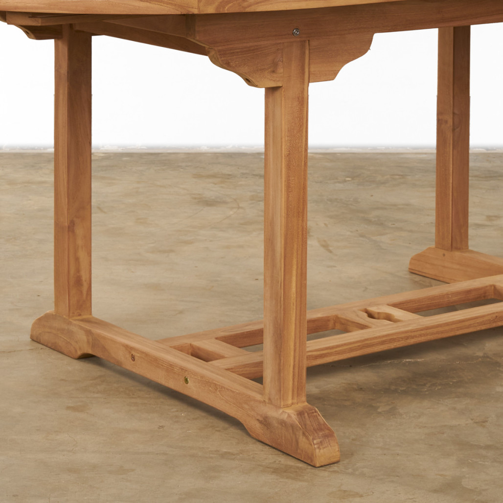 Ensemble table de jardin en teck ovale Nina 160/210 et 6 chaises Tosca - Wanda Collection