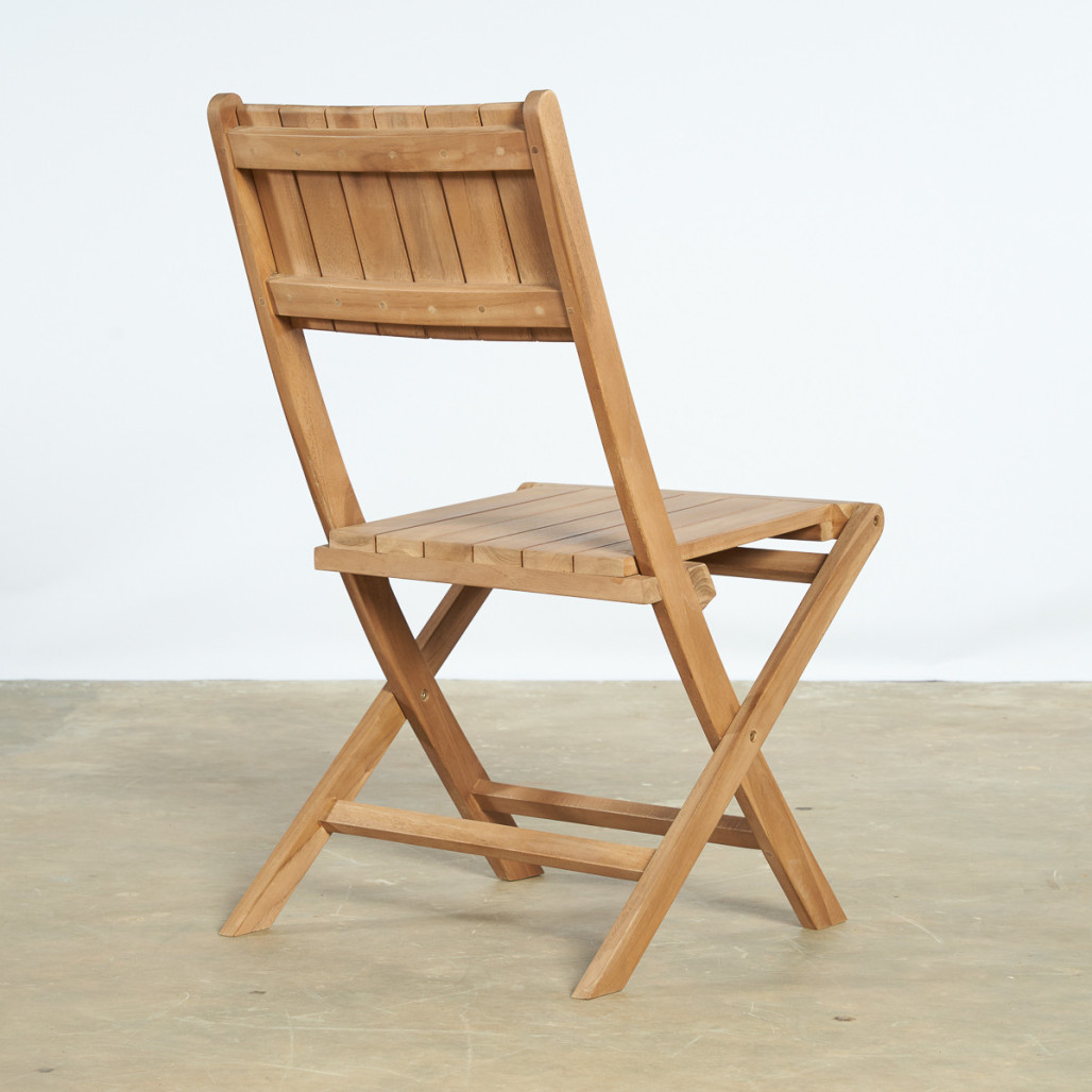 Ensemble table de jardin en teck ovale Nina 160/210 et 6 chaises Tosca - Wanda Collection