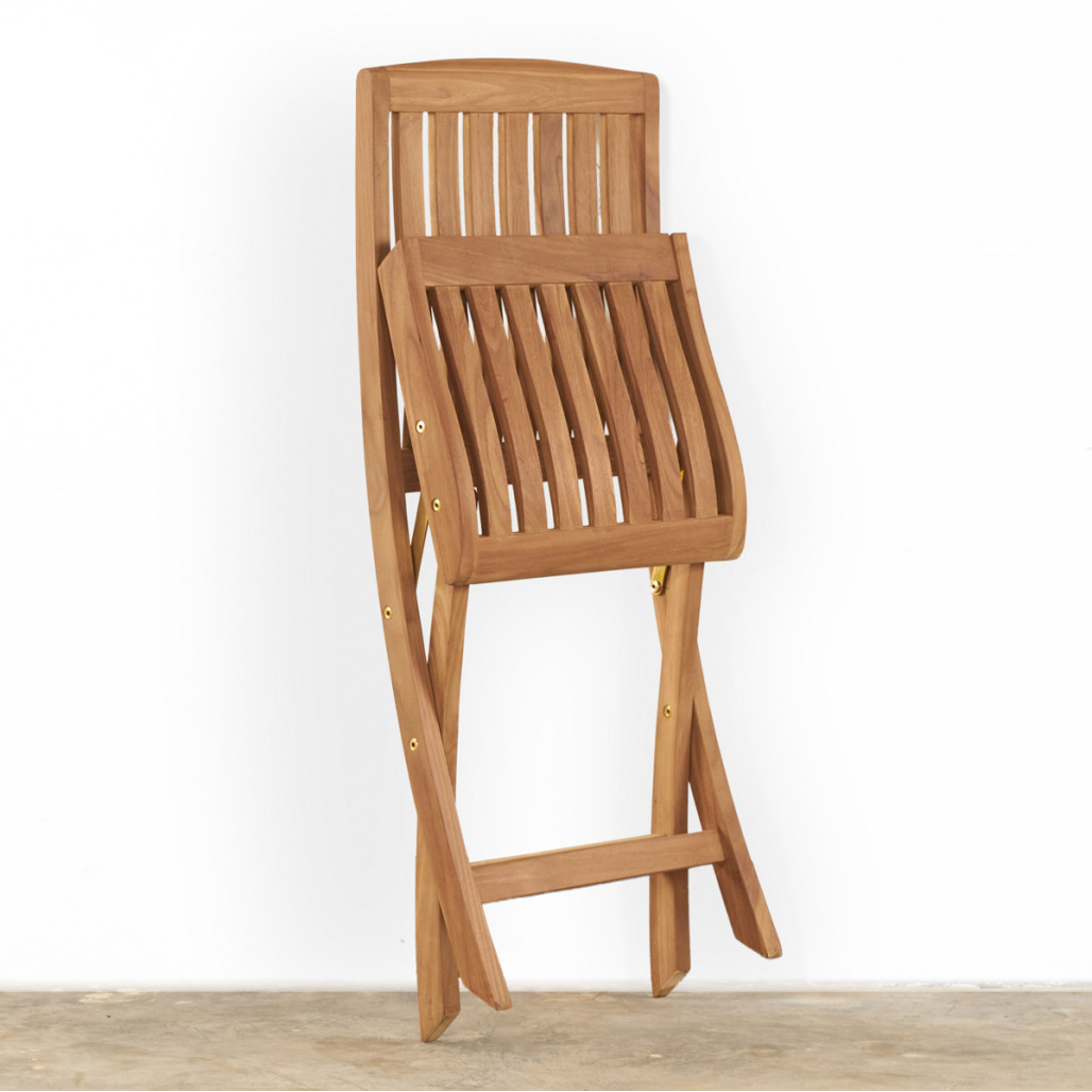 Ensemble table de jardin en teck Nina 160/210 et 4 chaises Lisato - Wanda Collection Ensemble table de jardin en teck Nina 160/210 et 4 chaises Lisato - Wanda Collection