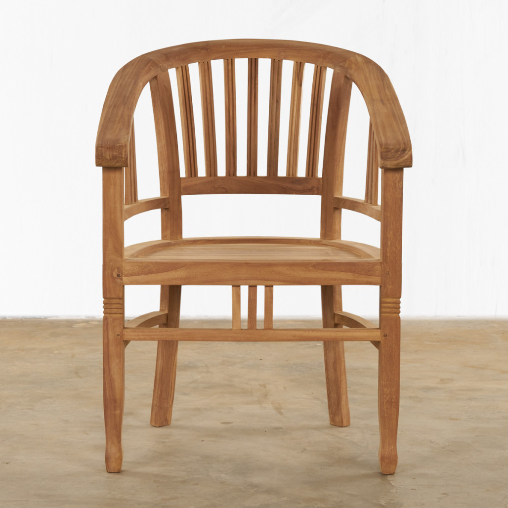 Ensemble table de jardin en teck Frida 200 et 4 fauteuils Romane - Wanda Collection Ensemble table de jardin en teck Frida 200 et 4 fauteuils Romane - Wanda Collection