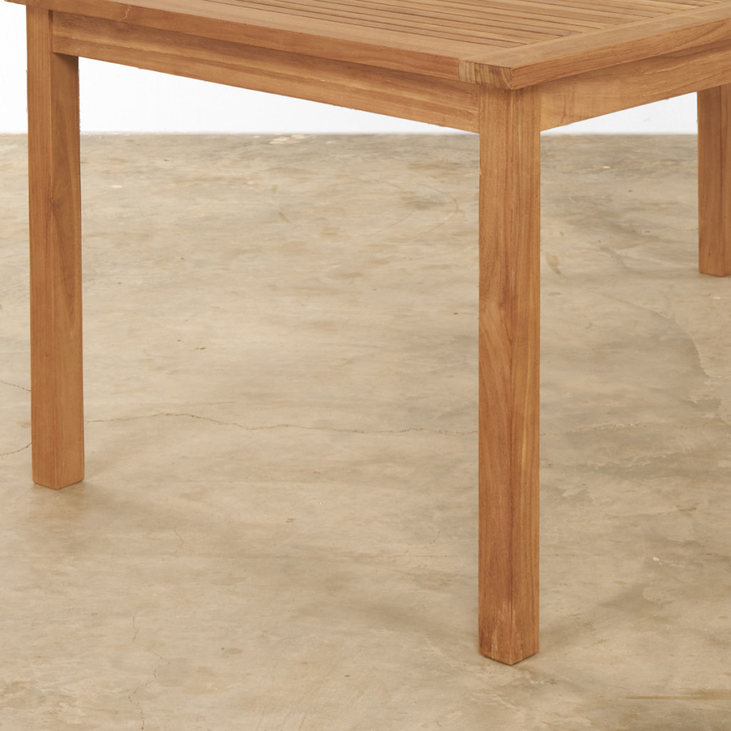 Ensemble table de jardin en teck Frida 150 et 6 chaises Helza - Wanda Collection