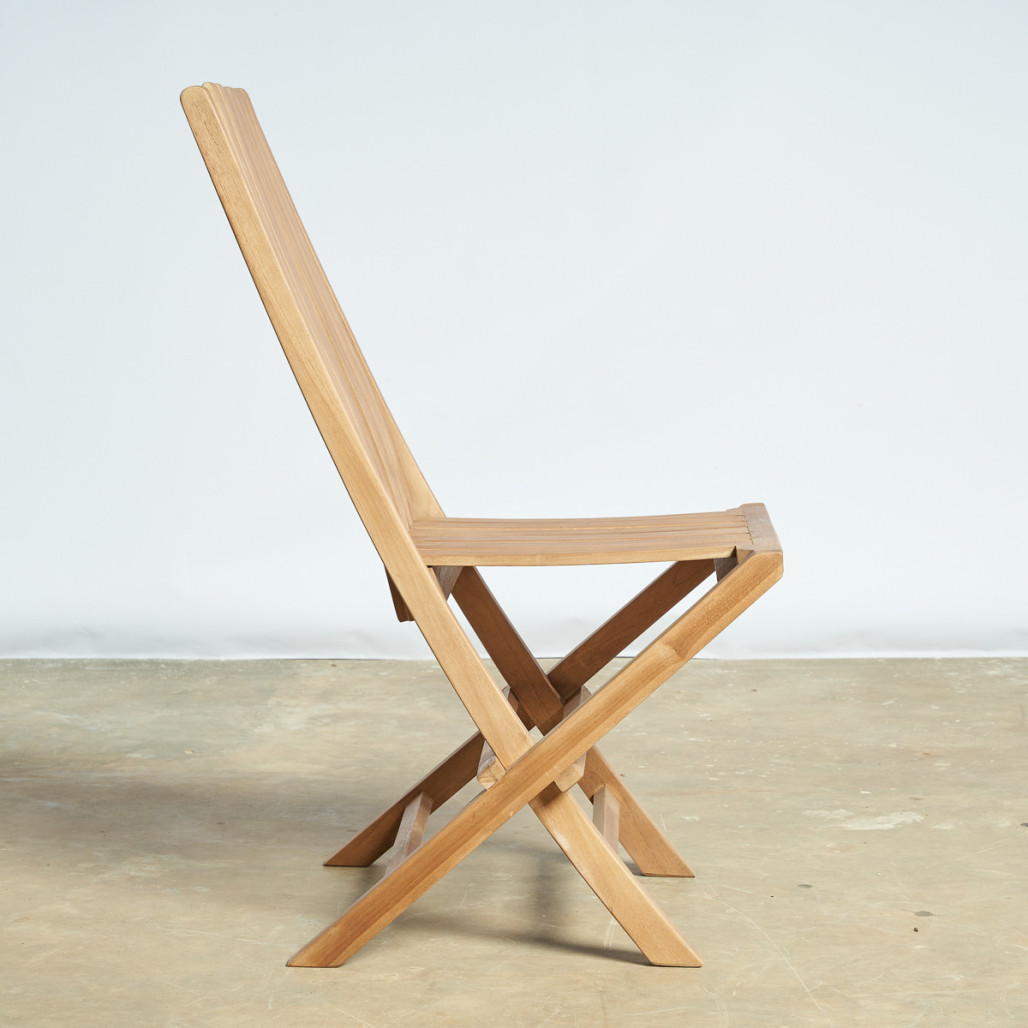 Ensemble table de jardin en teck Frida 150 et 6 chaises Helza - Wanda Collection