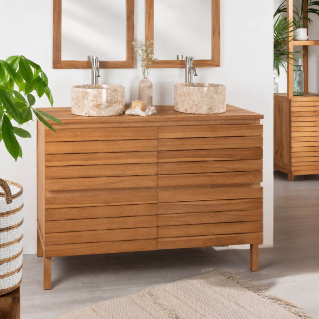 Meuble sous vasque en teck Toni 120 cm - Wanda collection
