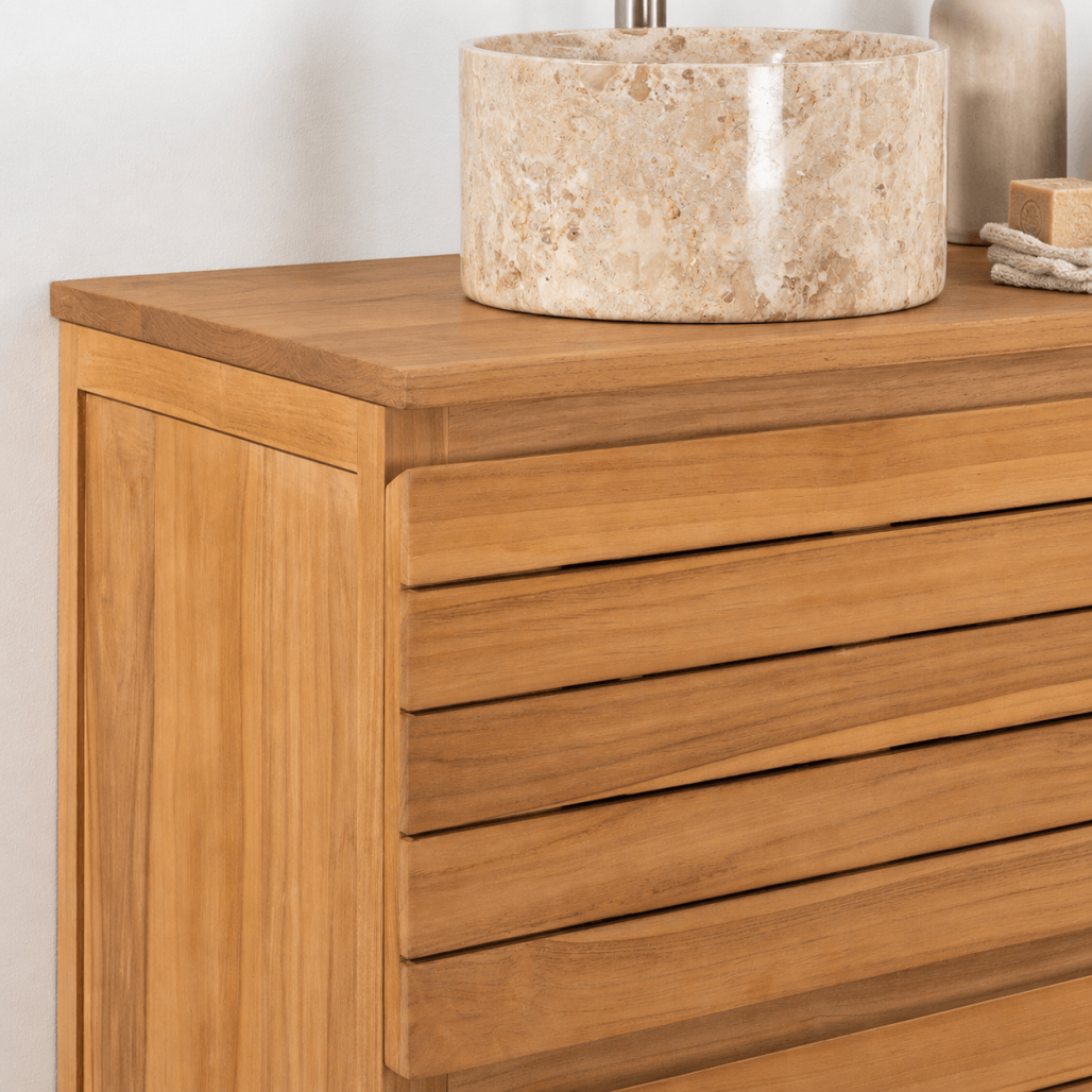 Meuble sous vasque en teck Toni 120 cm - Wanda collection Meuble sous vasque en teck Toni 120 cm - Wanda collection