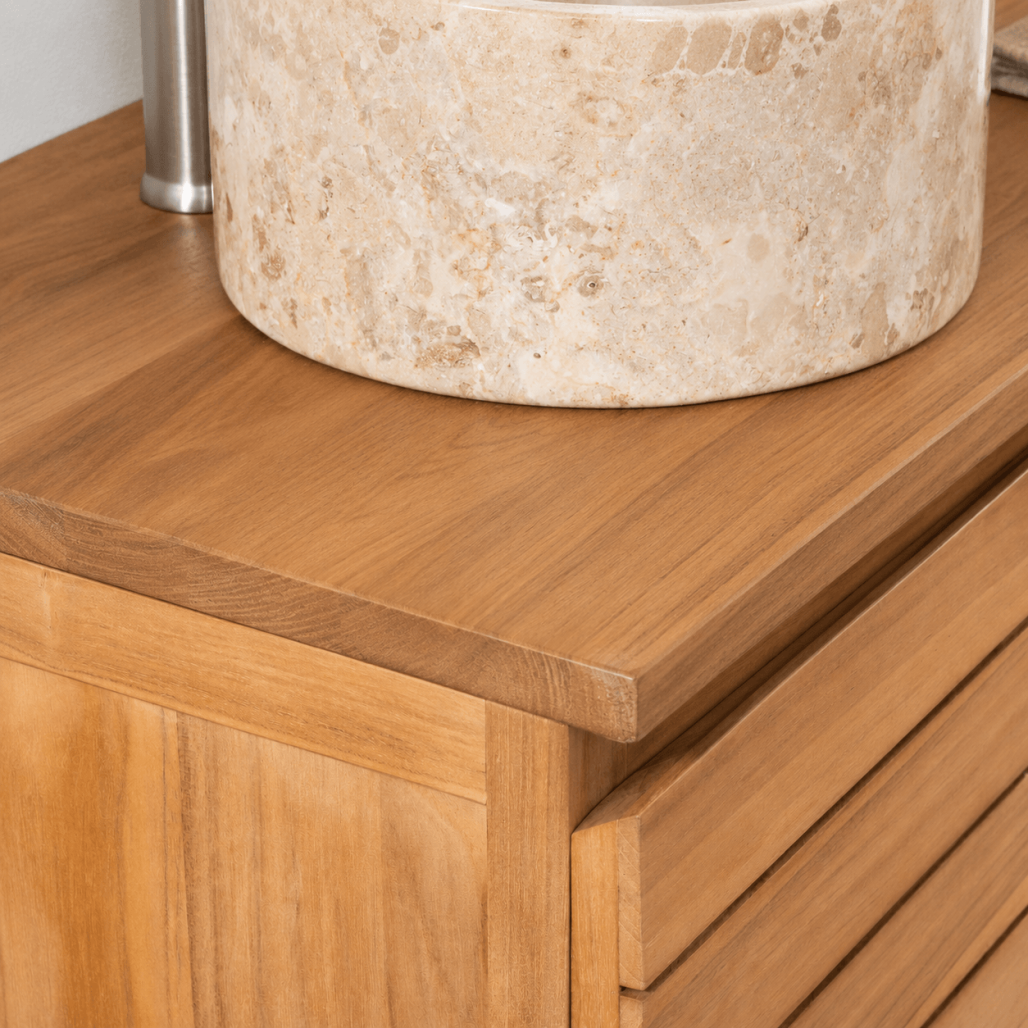 Meuble sous vasque en teck Toni 120 cm - Wanda collection Meuble sous vasque en teck Toni 120 cm - Wanda collection