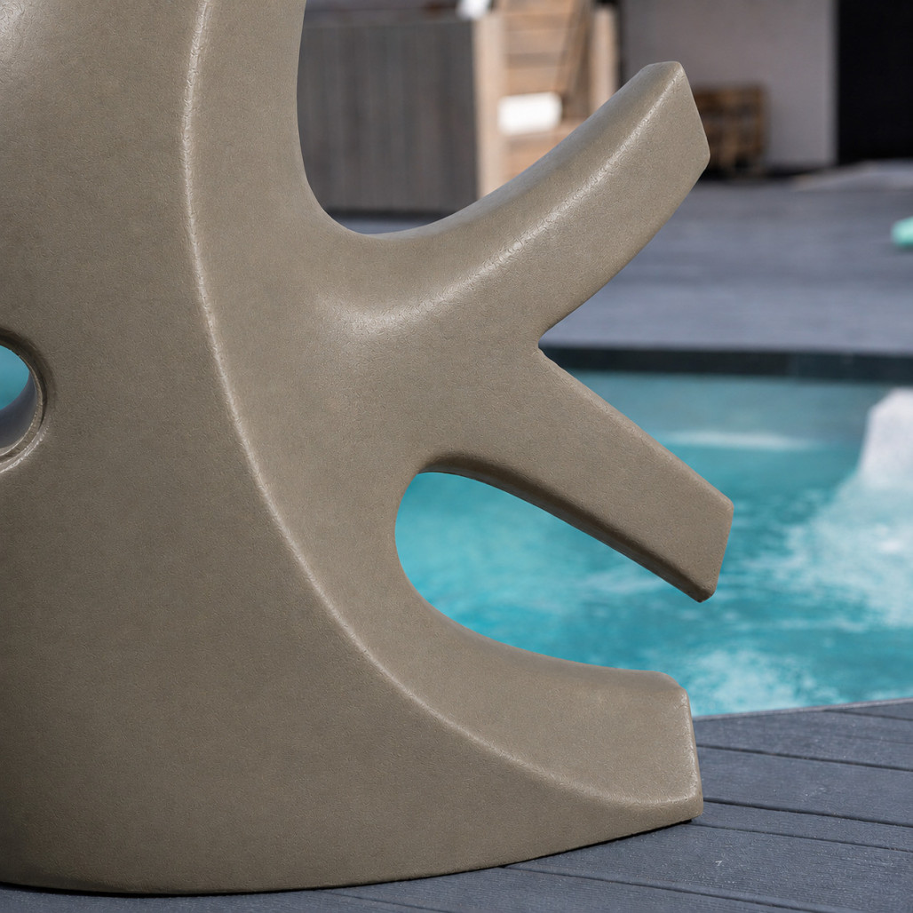 Grande sculpture design poisson 100 cm gris Grande sculpture design poisson 100 cm gris
