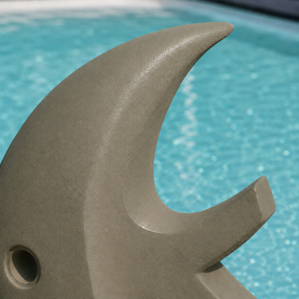 Grande sculpture design poisson 100 cm gris Grande sculpture design poisson 100 cm gris