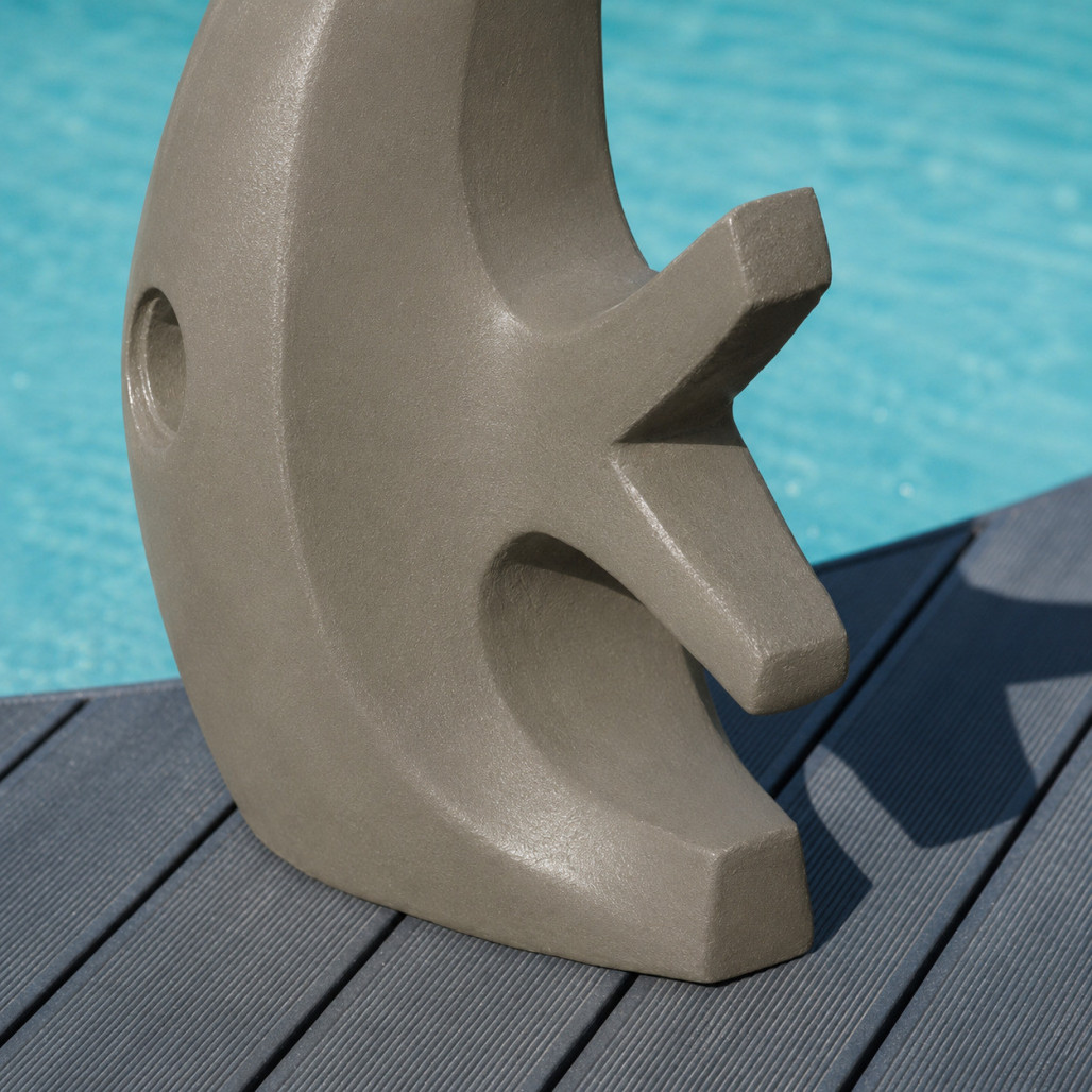 Sculpture contemporaine poisson 78 cm gris Sculpture contemporaine poisson 78 cm gris