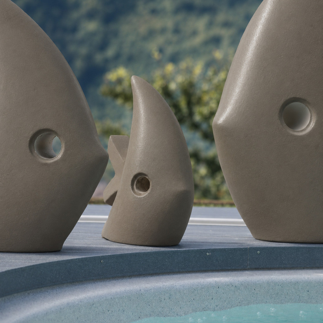 Sculpture moderne jardin poisson petit modèle gris 50 cm Sculpture moderne jardin poisson petit modèle gris 50 cm