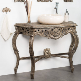 Baroque bronze weathered-finish bathroom vanity unit 100