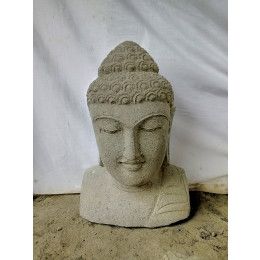 Buddha decorative volcanic rock garden bust statue 40 cm