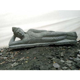 Estatua buda tumbado de piedra natural 1,20 m