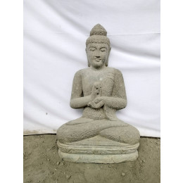 Estatua de buda de piedra natural en posición chakra 80 cm