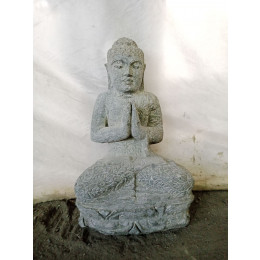 Estatua de buda sentado de piedra natural posición rezo 50 cm