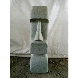 Estatua de piedra natural moái jardín zen 60 cm