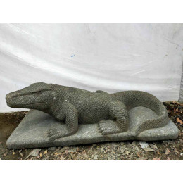 Estatua exterior de piedra dragón del komodo 120 cm