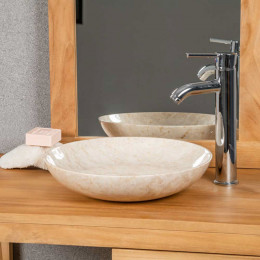 Lysom cream countertop bathroom sink 35 cm