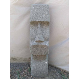 Statue en pierre volcanique île de pâques moaï 60 cm