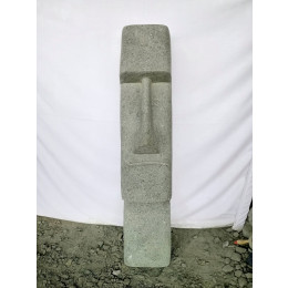 Moai volcanic stone statue elongated face 120 cm
