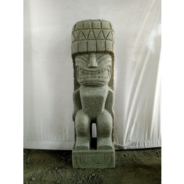 Polynesian volcanic rock tiki statue 1 m